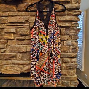 ASTR SZ L COLORFUL SLEEVELESS TUNIC